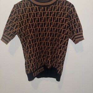 Fendi Men's Sweater in Black and Brown
